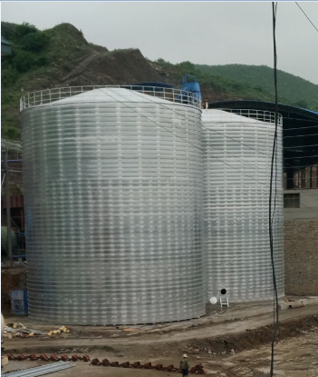 玉山粮食钢板仓的安装全过程不用热焊接